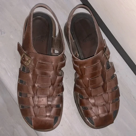 Dansko Brown Leather Sandals - Picture 10 of 11